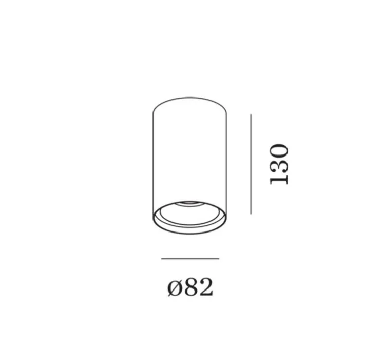 Plafonnier, Solid Petit 2.0, noir, LED, dim, 2700K, 500lm, Ø8,2cm, H13cm - Wever&Ducré