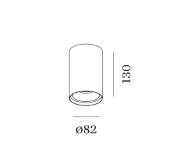 Plafonnier, Solid Petit 2.0, noir et or, LED, dim, 3000K, 545lm, Ø8,2cm, H13cm - Wever&Ducré