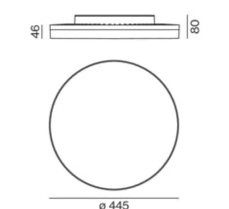 Plafonnier, Sono 450 direct/indirect, blanc, IP40, LED, 3000K, 4410 lm, Ø44,5cm, H8cm - XAL