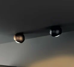 Plafonnier, Spider, noir mat, LED, 2700K, 920 lm, Ø12cm, H10cm - Lodes