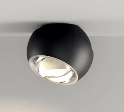 Plafonnier, Spider, noir mat, LED, 2700K, 920 lm, Ø12cm, H10cm - Lodes