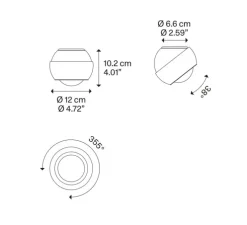 Plafonnier, Spider, terre, LED, 2700K, 920 lm, Ø12cm, H10cm - Lodes