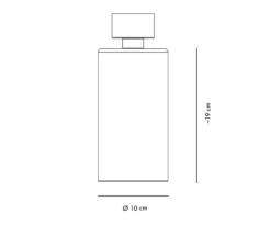 Plafonnier, Spillray Plus, gris, chrome, IP55, LED, dim, 3326K, 147 lm, Ø10cm, H19cm - Axolight