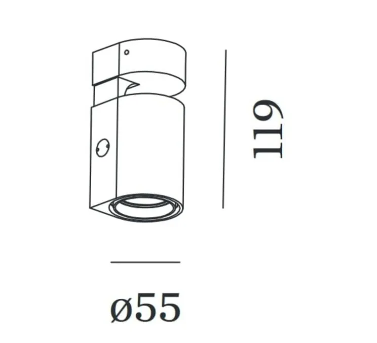 Plafonnier, Sqube on base 1.0 LED, noir mat, LED, 2700K, 400 lm, Ø5,5cm, H11,9cm - Wever&Ducré