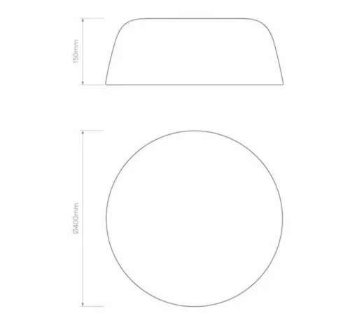 Plafonnier, Taiko 400, blanc mat, Ø40cm, H15cm - Astro