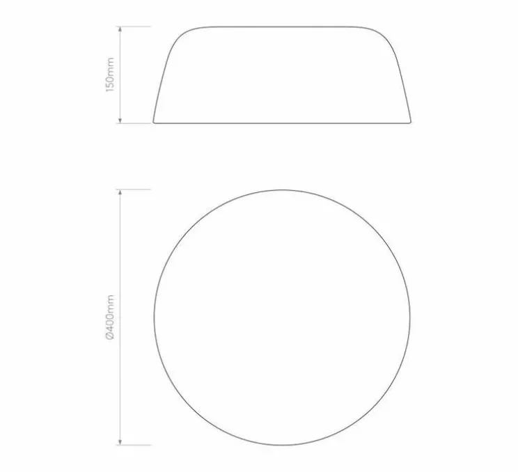 Plafonnier, Taiko 400, blanc mat, Ø40cm, H15cm - Astro