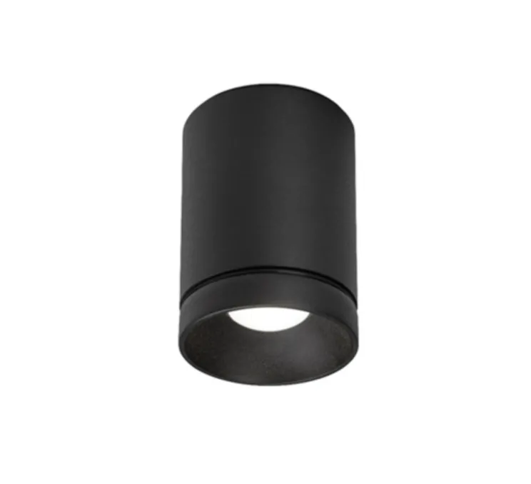 Plafonnier, Taio round IP65 surface 1.0, noir, IP65, LED, dim, 3000k, 455 lm, Ø8cm, H10,7cm - Wever&Ducré