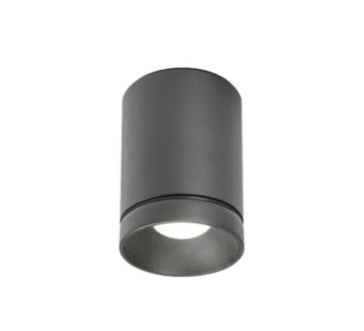 Plafonnier, Taio Round Surface 1.0, anthracite, IP65, LED, dim, 3000K, 480 lm, Ø8cm, H10,7cm - Wever&Ducré