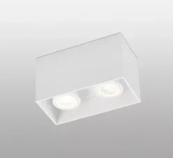 Plafonnier, Tecto, blanc mat, L16,5cm, H9,5cm - Faro