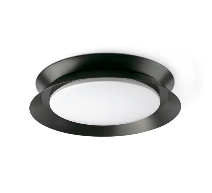 Plafonnier, TENDER, noir, LED, 2700K, 1714lm, Ø45cm, H8,2cm - Faro