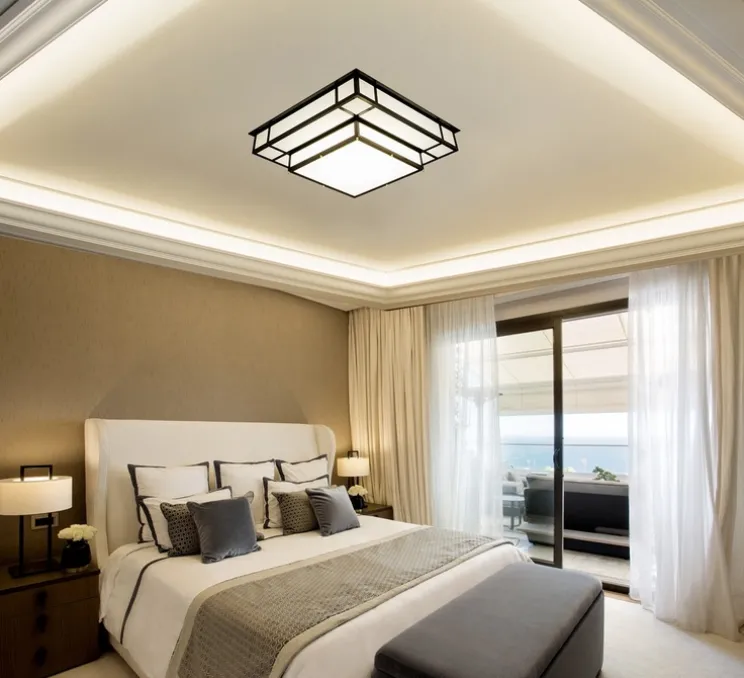 Plafonnier, TESSERACT 900, noir, LED, 3000k, 3500lm à 8260lm, L90cm, H28cm - Raphaël Armand