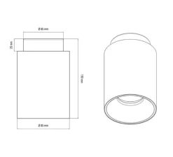 Plafonnier, Tobo C85, laiton, Ø8,5cm, H13cm - DCW éditions Paris