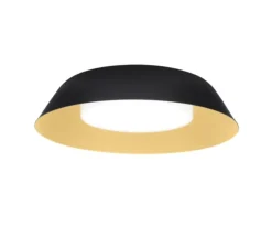 Plafonnier, Towna 1.0, noir et or, IP44, LED, dim, 3000k, 755 lm, Ø25,4cm, H6,8cm - Wever&Ducré