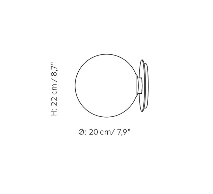 Plafonnier, TR Bulb, noir et blanc, mat, 2700K, 455lm, Ø20cm, H22cm - Audo Copenhagen
