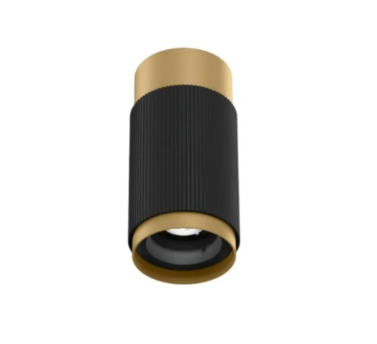 Plafonnier, Trace 1.0, noir et or, LED, dim, 2700K, 325 lm, Ø6,5cm, H13cm - Wever&Ducré