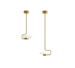 Plafonnier, Tratto, laiton, LED, dim, 2700K, 1450 lm, L27cm, H70-110cm - KDLN