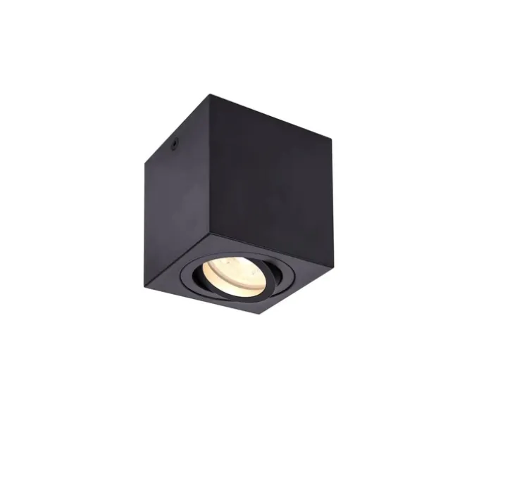 Plafonnier, Triledo, Carré, noir, L8,5cm, H9,5cm - Slv