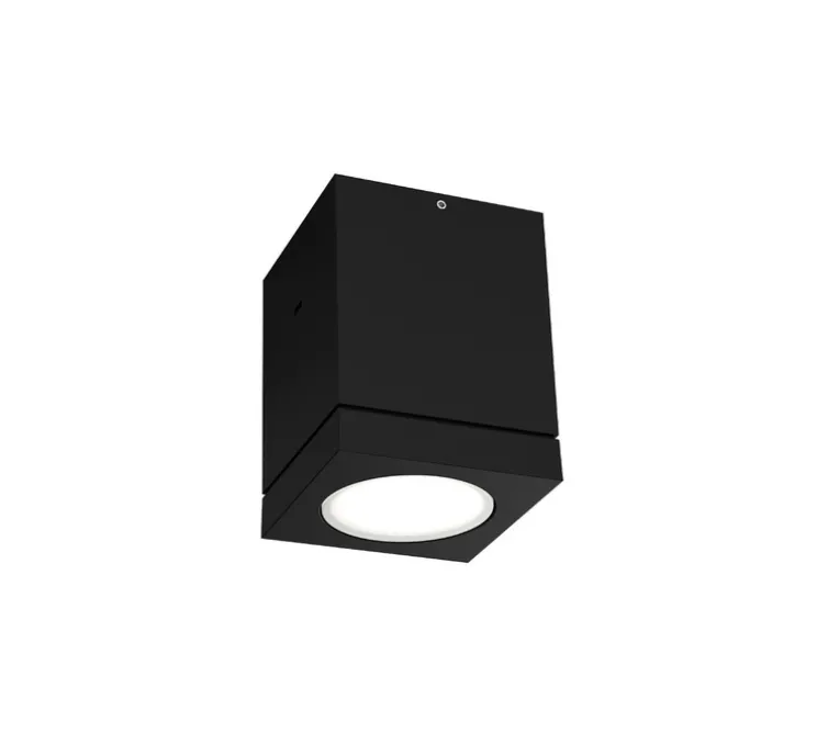 Plafonnier, Tube Carré 1.0 PAR16, noir mat, IP65, L7,9cm, H10,4cm - Wever&Ducré