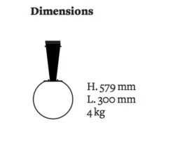 Plafonnier, UPSIDE DOWN brass 30, Blu Senza Tempo, Ø30cm, H57,9cm - Magic Circus