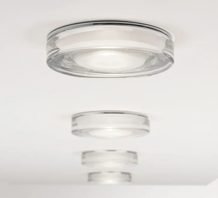 Plafonnier, Vancouver Round, transparent, chrome, IP65, dim, Ø11,5cm, H8cm - Astro