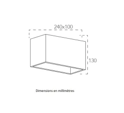 Plafonnier, Vertbois, plâtre, prêt à peindre, Charlotte Double, blanc, L24cm, H13cm - Nedgis