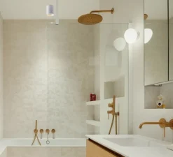 Plafonnier, Vertbois, plâtre, prêt à peindre, Isaline, Simple, blanc, Ø11cm, H13,5cm - Nedgis