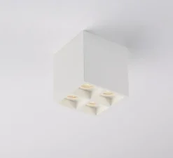 Plafonnier, Vertbois, plâtre, prêt à peindre, Monica, Square, Ø10,5cm, H11cm - Nedgis