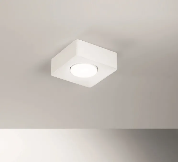 Plafonnier, Vertbois, plâtre, prêt à peindre, Bérénice, Simple, blanc, L14cm, H5,3cm - Nedgis