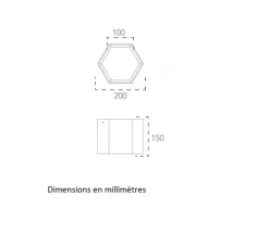 Plafonnier, Vertbois, plâtre, prêt à peindre, Audrey Simple, blanc, LED, 2700-6500K, 1310 lm, L20cm, H15cm - Nedgis