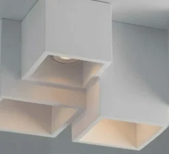 Plafonnier, Vertbois, plâtre, prêt à peindre, Charlotte, triple, L23cm, H15,3cm - Nedgis