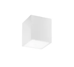 Plafonnier, Vertbois, plâtre, prêt à peindre, Marie square, L14cm, H16cm - Nedgis