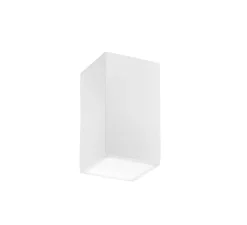 Plafonnier, Vertbois, plâtre, prêt à peindre, Marie square long, blanc mat, L11cm, H20cm - Nedgis