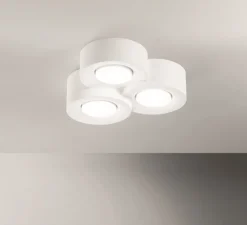 Plafonnier Vertbois, plâtre, prêt à peindre, Bérénice, Triple, blanc, L26cm, H7,3cm - Nedgis