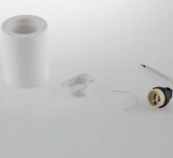 Plafonnier, Vertbois, plâtre, prêt à peindre, Zoé, Tube S, blanc, Ø7cm, H9cm - Nedgis