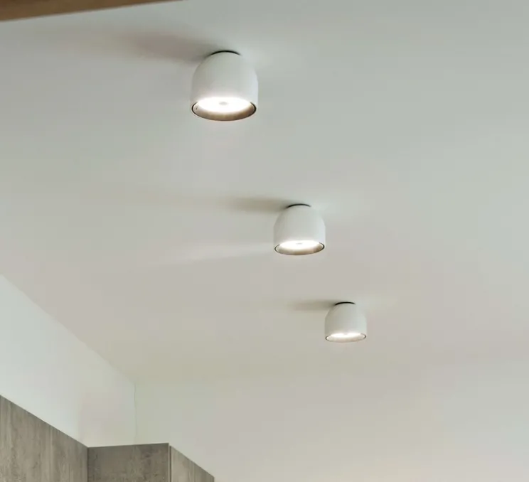 Plafonnier, Wan, blanc, IP40, Ø11,5cm, H8,9cm - Flos