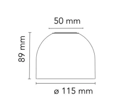 Plafonnier, Wan, noir, IP40, Ø11,5cm, H8,9cm - Flos