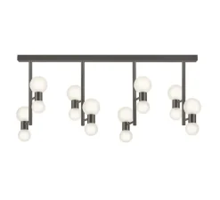 Plafonnier, Wool, graphite satiné, L100cm, H44cm - Manufacture