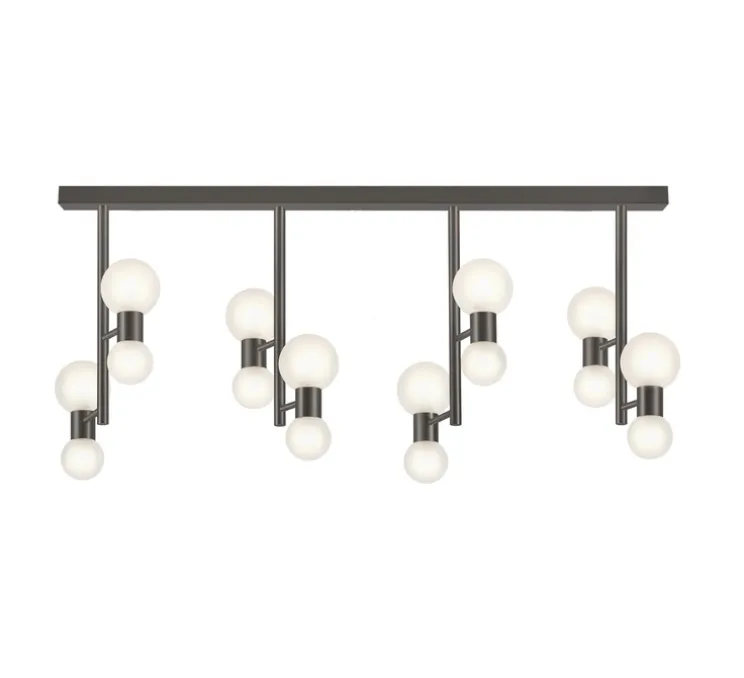 Plafonnier, Wool, graphite satiné, L100cm, H44cm - Manufacture