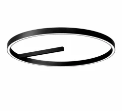 Plafonnier, Zirkol, noir mat, IP40, LED, dim, 2700k, 3923 lm, Ø150cm, H5cm - Ilti Luce