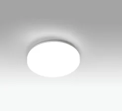 Plafonnier, Zon Led, blanc mat, IP54, LED, dim, 3000K, 1600 lm, Ø28cm, H5cm - Faro