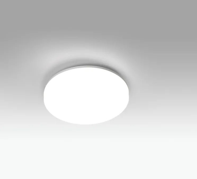 Plafonnier, Zon Led, blanc mat, IP54, LED, dim, 3000K, 1600 lm, Ø28cm, H5cm - Faro