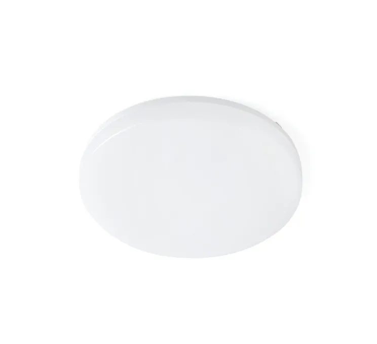 Plafonnier, Zon Led, blanc mat, IP54, LED, dim, 3000K, 1600 lm, Ø28cm, H5cm - Faro