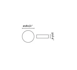 Plafonnier, Zon Led, blanc mat, IP54, LED, dim, 3000K, 1600 lm, Ø28cm, H5cm - Faro