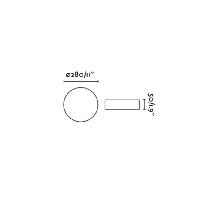 Plafonnier, Zon Led, blanc mat, IP54, LED, dim, 3000K, 1600 lm, Ø28cm, H5cm - Faro