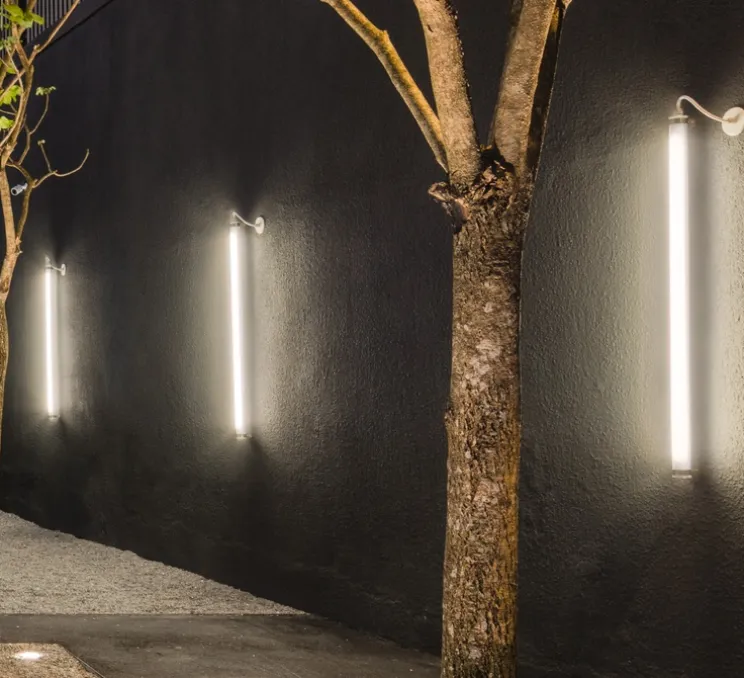 Plafonnier/Applique murale, Tubo 50 On/Off, Low Output , givré, LED, 2700K, 3450lm, L147,2cm, H5cm - O/M Light