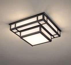 Plafonnier-Applique, Tesseract 600, noir, LED, 3000k, 3520lm à 20000lm, L60cm, H20cm - Raphaël Armand