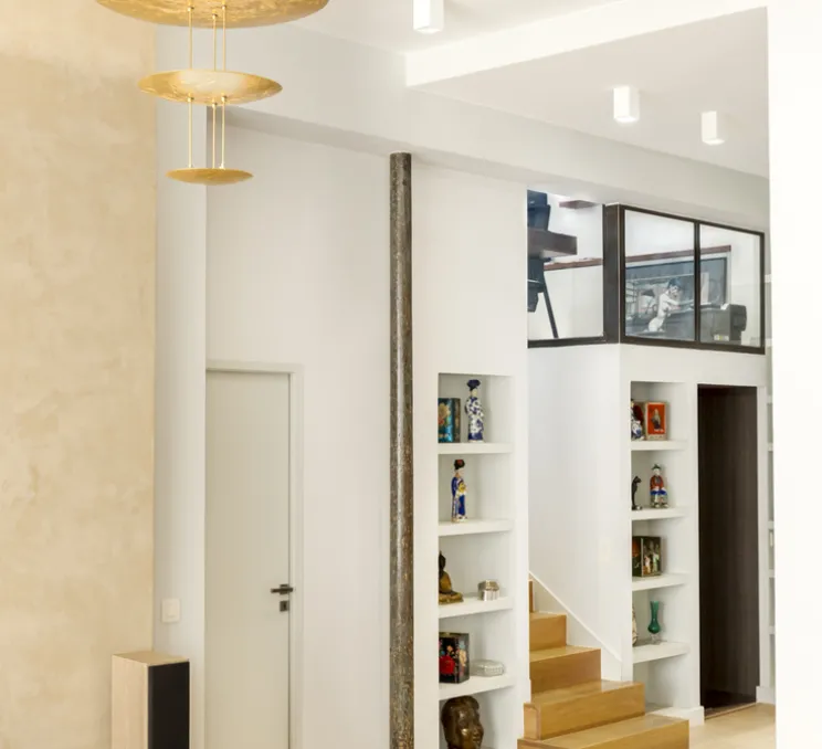 Plafonnier,Vertbois, plâtre, prêt à peindre, Zoé, Square S, blanc, L7cm, H9cm - Nedgis