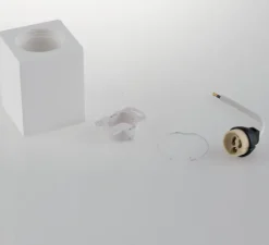 Plafonnier,Vertbois, plâtre, prêt à peindre, Zoé, Square S, blanc, L7cm, H9cm - Nedgis