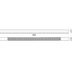 Profilé encastrable, Neso Slim Point - 24, noir mat, 12°, LED, 2700K, 1674 lm, dim., CASAMBI, L38,8cm, H1,85cm - Faro