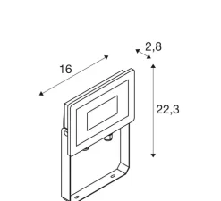 Projecteur, Floodi M, anthracite, IP65, LED, 3000K, 2980 lm, L16cm, H22,3cm - SLV